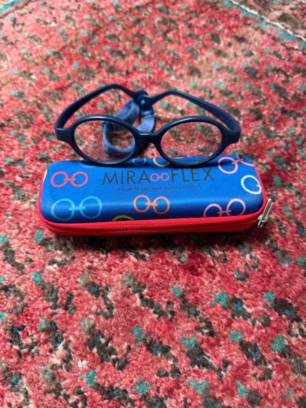 Mira Flex Baby Lux Navy Blue Flexible Glasses Frames with Case